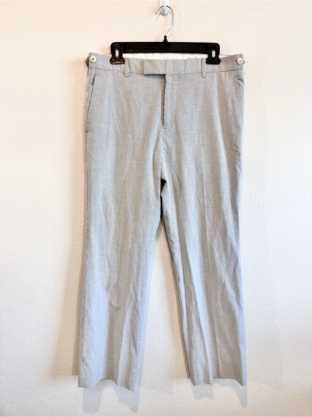 Steven Alan Pants 32 Striped Cropped Trousers Quiet Luxury Coastal Preppy K75